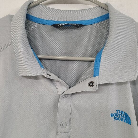 The North Face Men's Athletic Moisture Wicking  Polo Shirt Gray Size XL Gorpcore - Picture 4 of 9